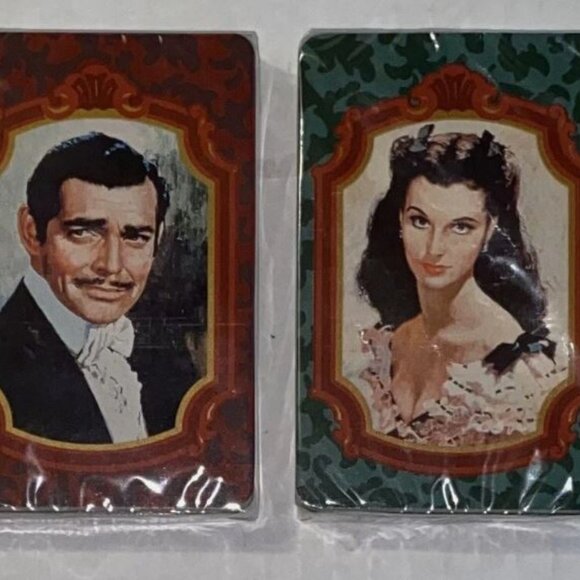 Vintage 1989 Gone With The Wind Playing Cards Set Of 2 Decks in Collector Tin - Picture 2 of 9